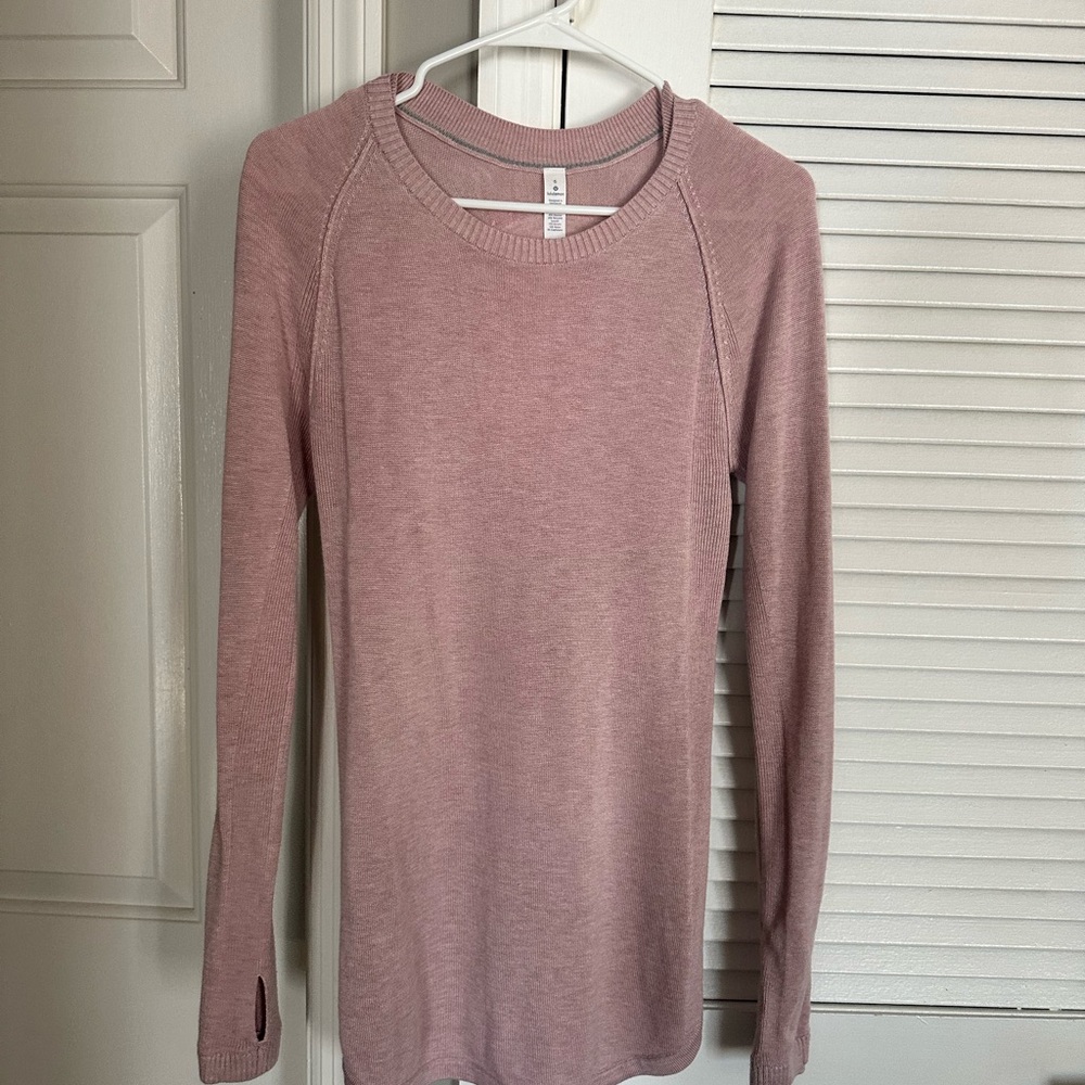Lululemon Women's Pink Long Sleeve Sweater Top